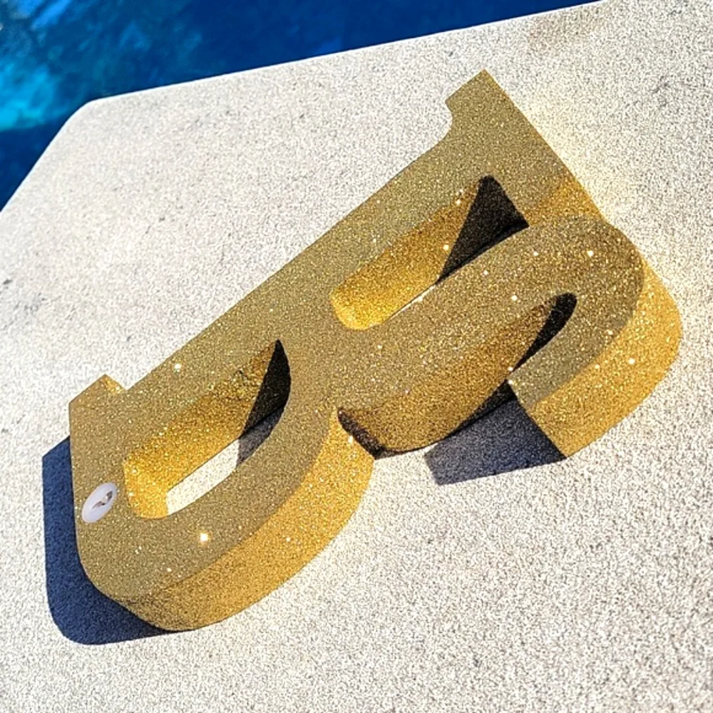 NEW 9 inch Glam Letter 